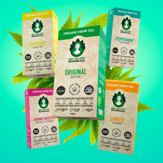Organic Hemp Tea - 10 Teabags - 5 Flavours - 350mg Natural CBD