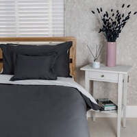 10.5 Tog Duvet 100% Cotton Grey Cover Set & Pillow