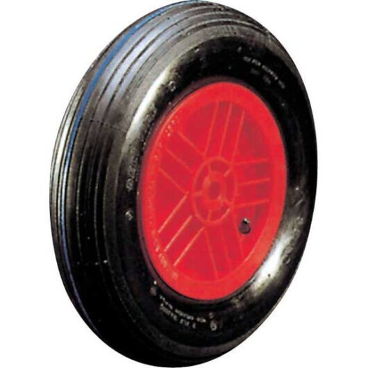 300mm Replacement Pneumatic Tyre Wheel for Wheelbarrow - Plastic centre - Roller Bearing