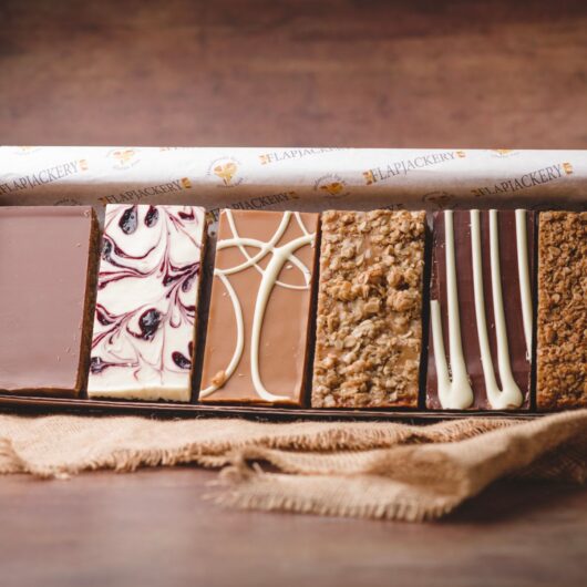 Bestsellers Flapjack Mixed Selection Box - 6 Giant Flapjacks | Luxury Gluten-Free Food Gifts | Award Winning | Locally Sourced Ingredients