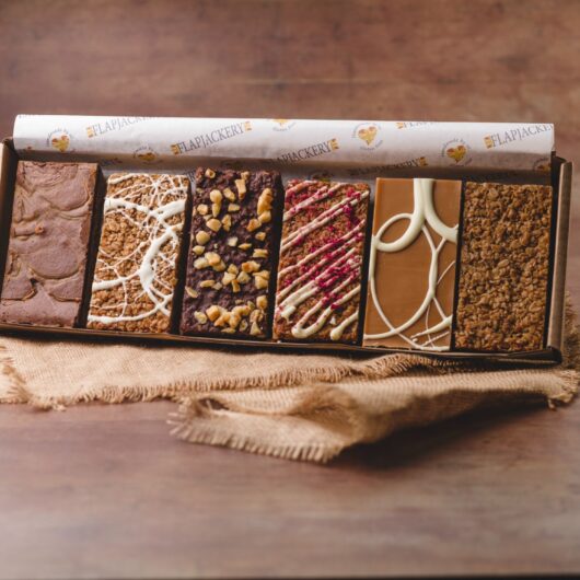 Birthday Selection Flapjack Box - 6 Giant Flapjacks | Gluten-Free & Vegetarian | Locally Sourced Ingredients | Variety Of Artisan Flavours