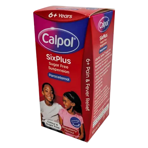 Calpol 6+ Suspension Sugar Free (250mg/5ml) Strawberry 100ml