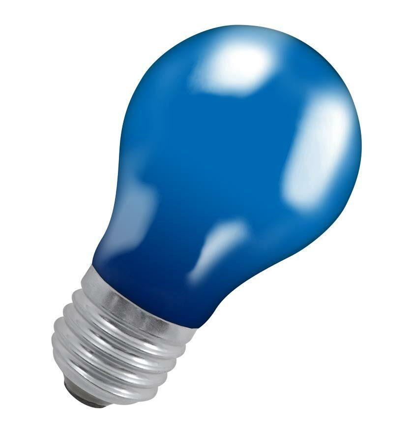 Crompton Lamps 25W GLS Light Bulb E27 Dimmable Colourglazed IP65 Blue Screw Coloured