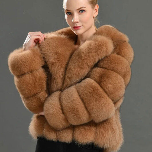 Fluffy Faux Fur Short Coat With Lapel Eco-friendly Winter Jacket For Women 2026