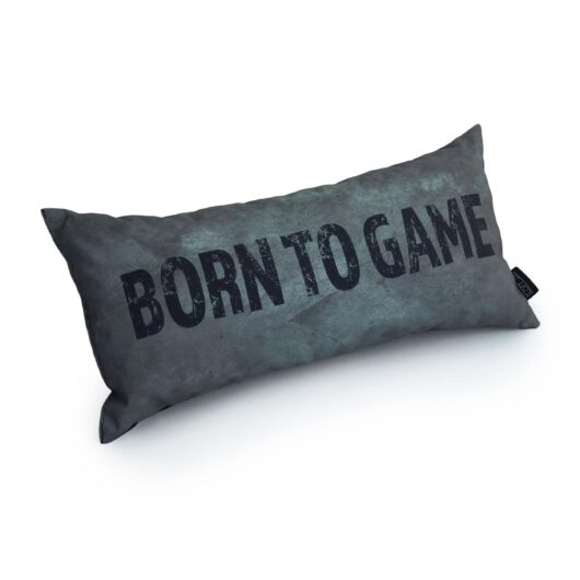 Gaming Cushion - Born To Game (Silver) - Grey