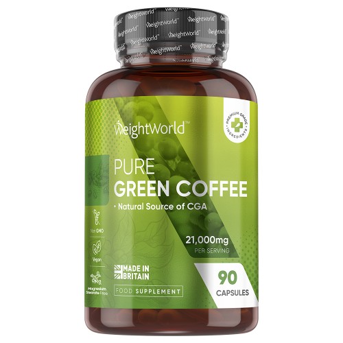 Green Coffee Pure - 21000mg 90 Capsules - Made of Pure Green Coffee Bean Extract