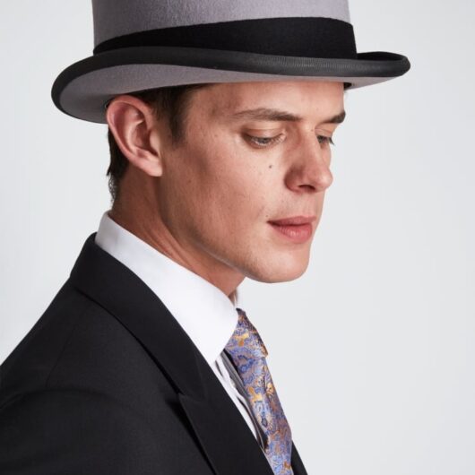 Grey Ascot Fur Top Hat