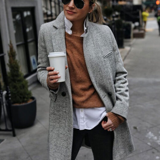 Overcoat Lapel One Button Casual Spring Outerwear For Women