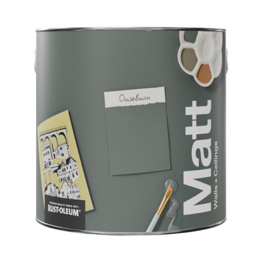 Rust-Oleum Washable Green Matt Wall Paint - Ouseburn 2.5L