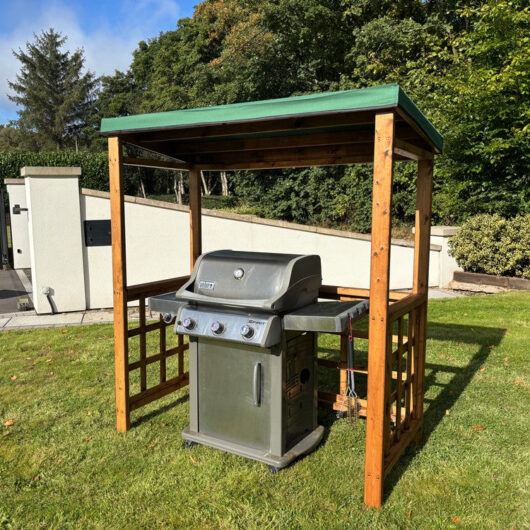 Scandinavian Redwood Garden BBQ Shelter by Charles Taylor Green