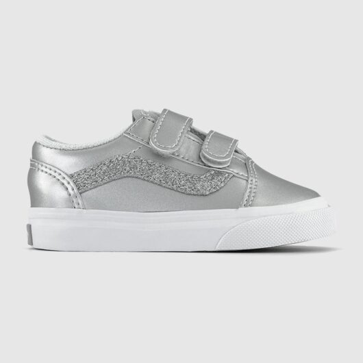 Vans Kids Old Skool Toddler Trainers Dazzled Lunar Rock Grey, 3infant