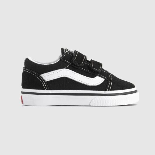 Vans Kids Old Skool Velcro (t) Black True White, 9 Infant, 9infant
