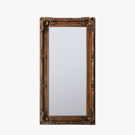 Victoria Standing Mirror in Gold
