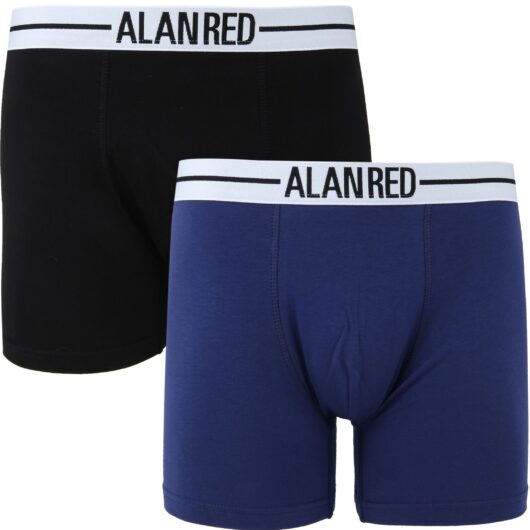 Alan Red Boxer Shorts 2-Pack Black Dark Blue Blue size L