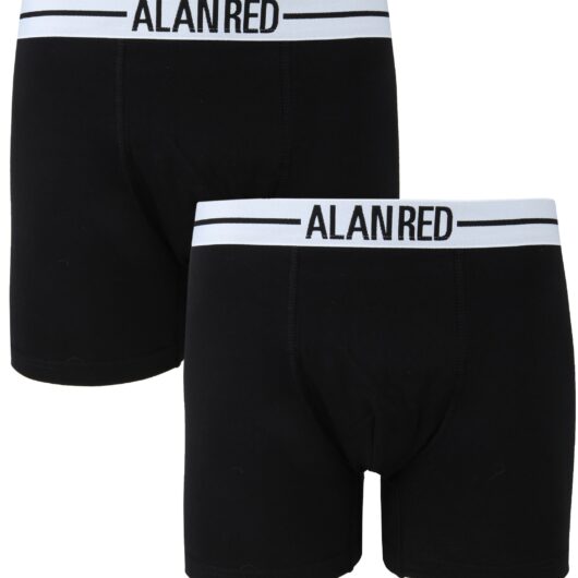 Alan Red Boxer Shorts 2-Pack Black size L