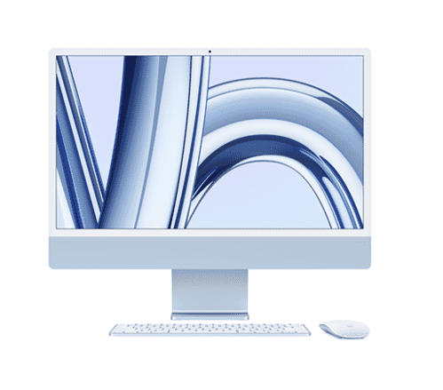 Apple iMac - 24" - M1 Chip - 8 Core - 8GB - 256GB SSD - Blue (refurbished)