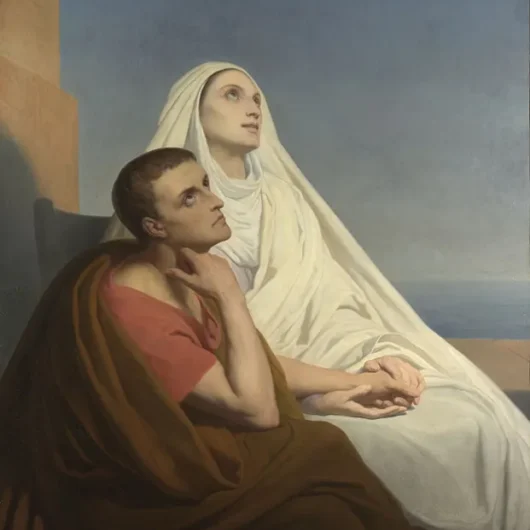 Ary Scheffer, Saints Augustine and Monica Print