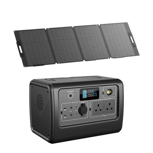 BLUETTI EB70 Portable Power Station | 1,000W 716Wh, EB70-Grey+PV120S | 1000W 716Wh | 120W Solar Kit