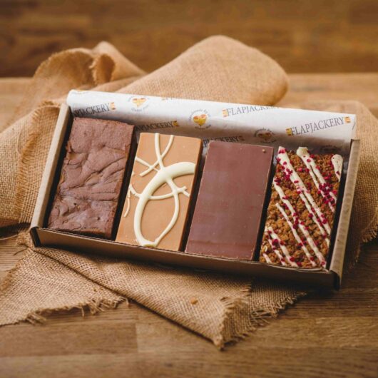 Birthday Selection Flapjack Box - 4 Giant Flapjacks | Gluten-Free & Vegetarian | Locally Sourced Ingredients | Variety Of Artisan Flavours