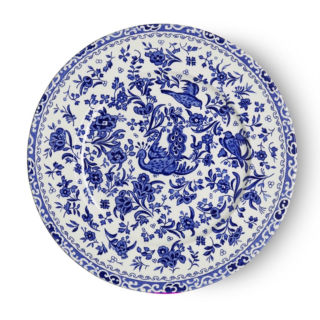 Blue Regal Peacock Plate 22cm/8.75"