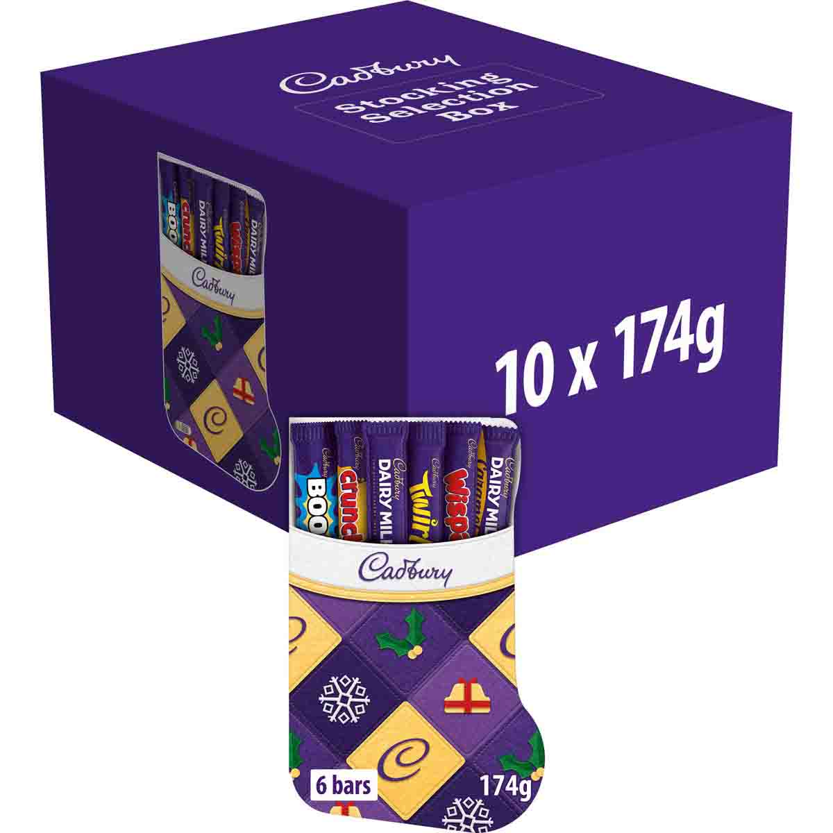 Cadbury Stocking Chocolate Selection Boxes 174g (Box of 10)