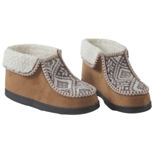 Easylife Nordic Ankle Slippers in Brown, Size XL