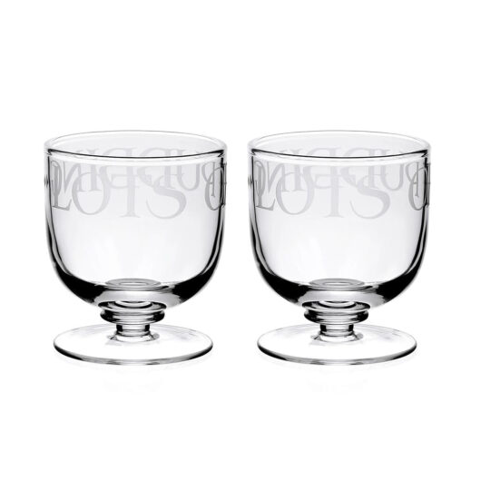 Emma Bridgewater Black Toast Glass Set Of 2 Pudding Bowls - Unique Hand-Etched Piece