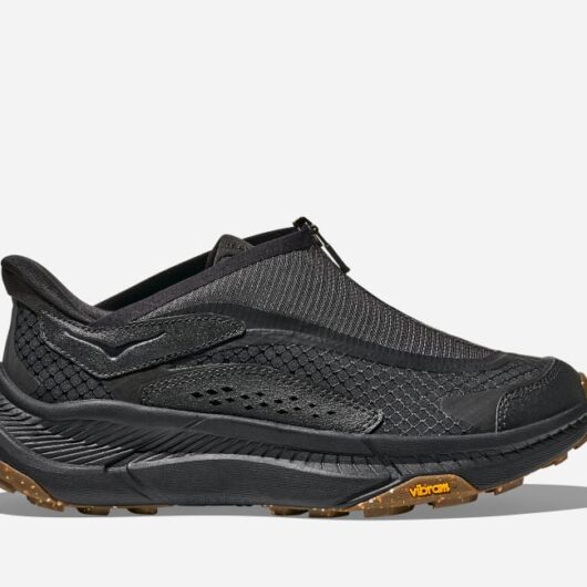 HOKA Project Transport Lifestyle Shoes in Carbon Black/Black, Size 12.5