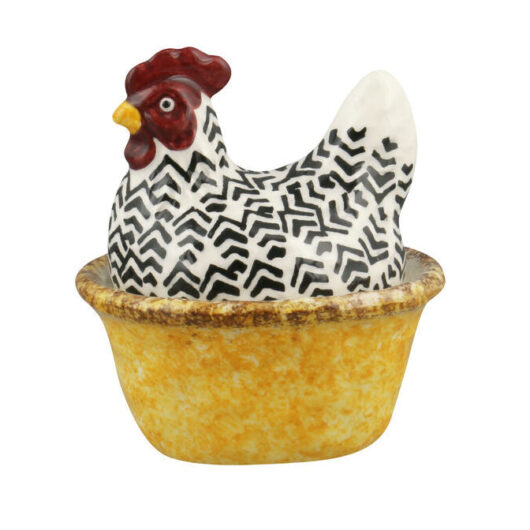 Handpainted Silver Small Hen On Nest | Emma Bridgewater
