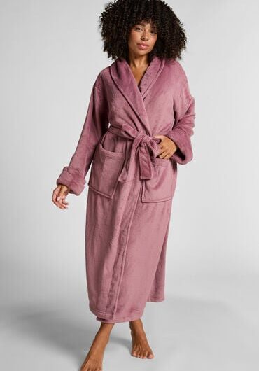 Hunkemöller Soft Fleece Bathrobe Purple
