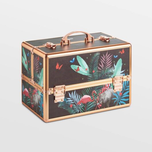 Large Jungle Print Makeup Case