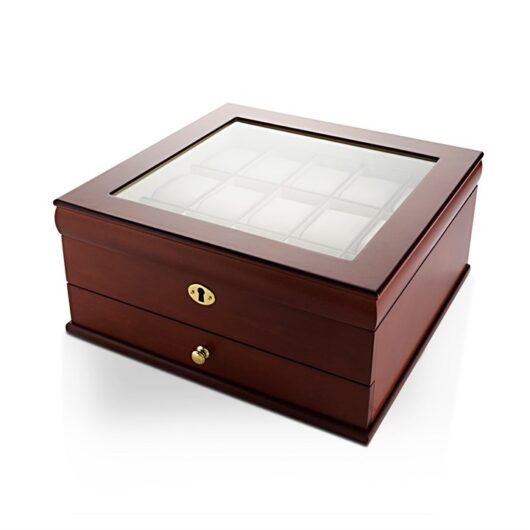 Mele & Co Lockable Fifteen Part Wooden Watch Box - A1997
