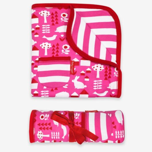 Organic Pink Garden Blanket
