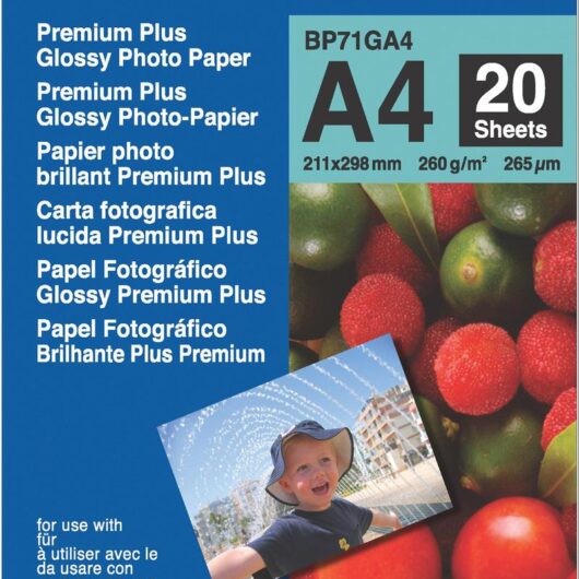 Original Brother A4 Inobella Glossy Photo Paper 260gsm (20 sheets)