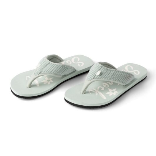 Saltrock Cube Womens Waffle Cord Flip Flops in Light Green - Size: EU 41