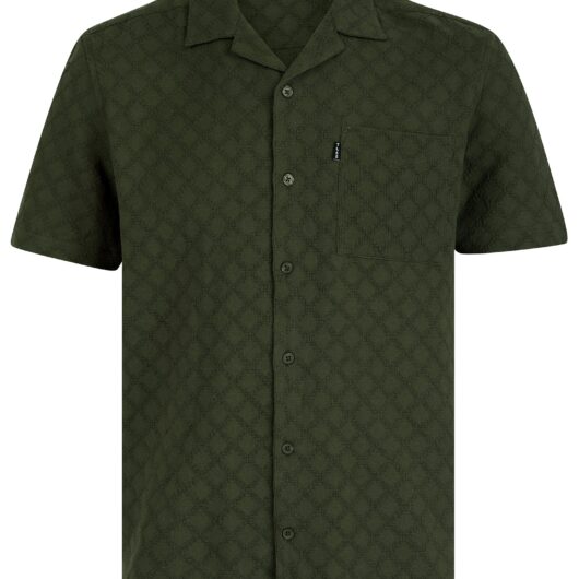 Shirts Alvaro Lightweight Cotton Short Sleeve Cuban Collar Summer Shirt in Grape Leaf / M - Tokyo Laundry