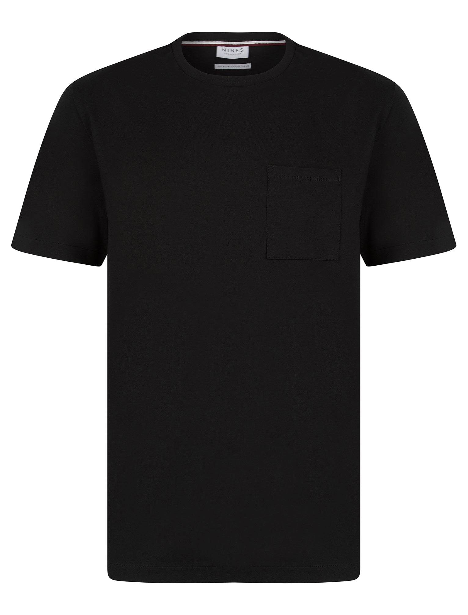 T-Shirts Nagisa Premium Relaxed Boxy Oversize Fit Crew Neck T-Shirt with Chest Pocket in Jet Black - Nines Collection / M - Tokyo Laundry