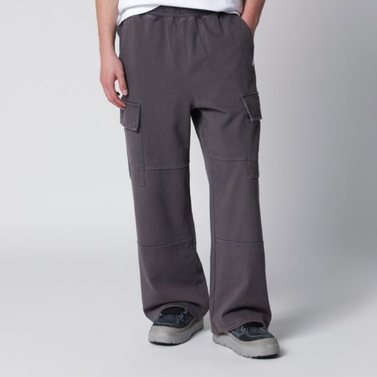 Washed grey cargo jogging pants