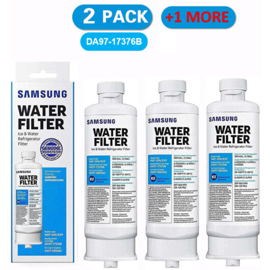 3 Pack Refrigerator Water Filter Replacement for Samsung DA97-17376B DA97-08006C haf-qin haf-qin/exp