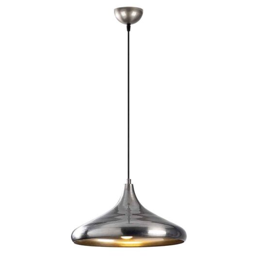 Berceste Metal Dome Ceiling Pendant Light in Silver