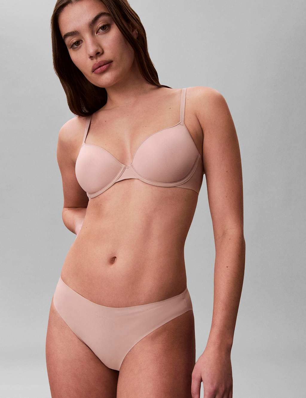 Calvin Klein Lightly Lined Wired Demi Cup Bra (A-G) Nude