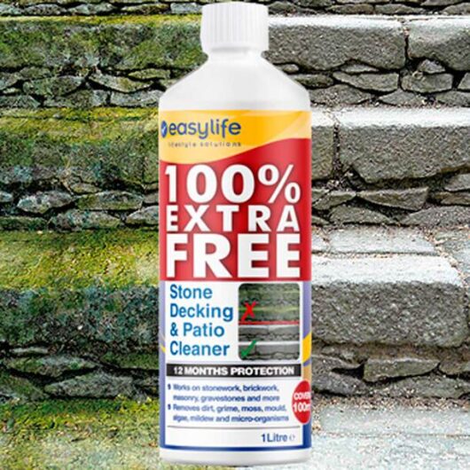 Easylife Patio And Decking Cleaner 1L in Green, Size 10, Stone