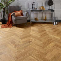 Herringbone Engineered Oak Flooring Hebden Black Grain 90mm x 14mm