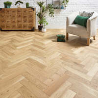 Herringbone Engineered Oak Flooring Ribble Brushed Invisible Oiled 90mm x 14mm