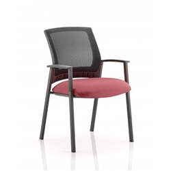 Metro Visitor Chair Chilli Colour Seat With Arms - KCUP04