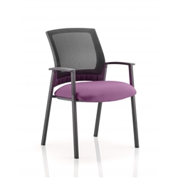 Metro Visitor Chair Purple Colour Seat With Arms - KCUP04