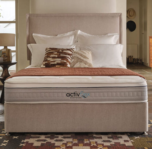 Sleepeezee ActivFlex Response 1600 Memory Mattress + Premium Divan Bed, Silver, 2 Drawer, Double