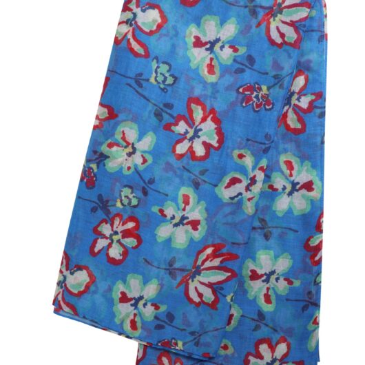 Weird Fish Kiera Recycled Polyester Sarong Scarf Blue Size ONE